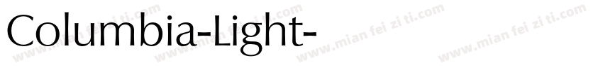 Columbia-Light字体转换