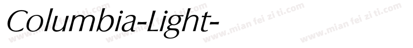 Columbia-Light字体转换