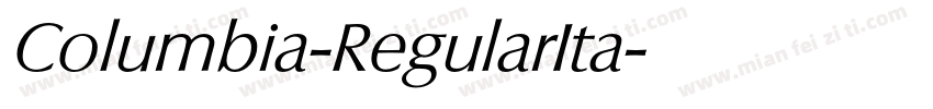 Columbia-RegularIta字体转换