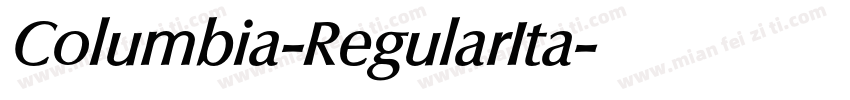 Columbia-RegularIta字体转换