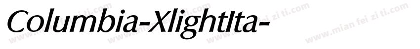 Columbia-XlightIta字体转换
