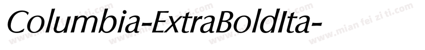 Columbia-ExtraBoldIta字体转换