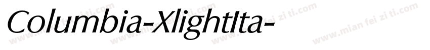 Columbia-XlightIta字体转换