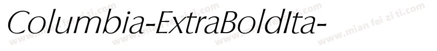 Columbia-ExtraBoldIta字体转换