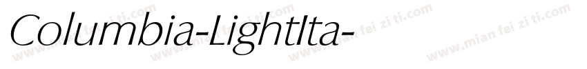 Columbia-LightIta字体转换