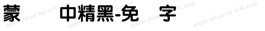 蒙纳简中精黑字体转换