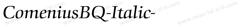 ComeniusBQ-Italic字体转换