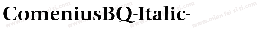 ComeniusBQ-Italic字体转换