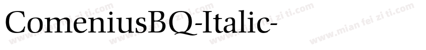 ComeniusBQ-Italic字体转换