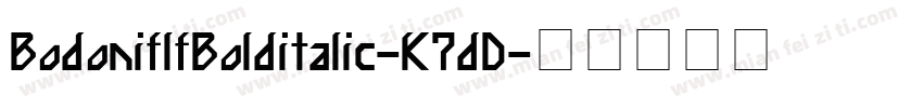 BodoniflfBolditalic-K7dD字体转换