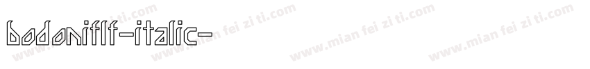 bodoniflf-italic字体转换