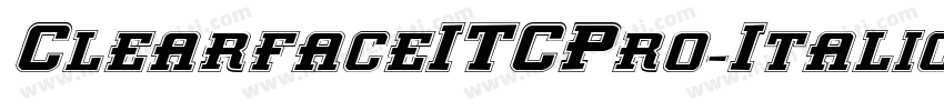 ClearfaceITCPro-Italic字体转换