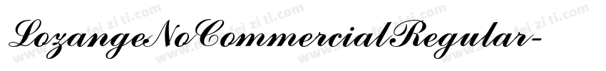 LozangeNoCommercialRegular字体转换