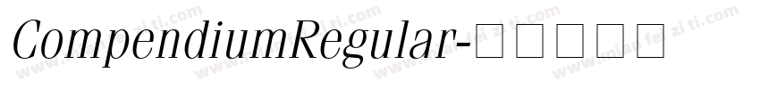 CompendiumRegular字体转换