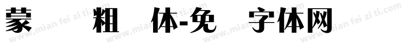 蒙纳简粗锐体字体转换