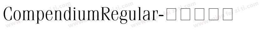 CompendiumRegular字体转换