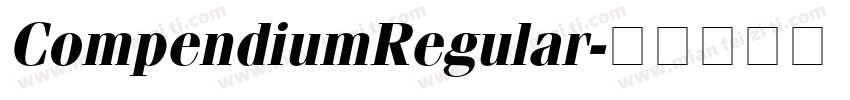 CompendiumRegular字体转换