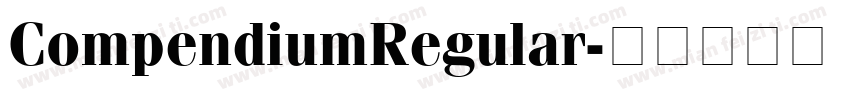 CompendiumRegular字体转换