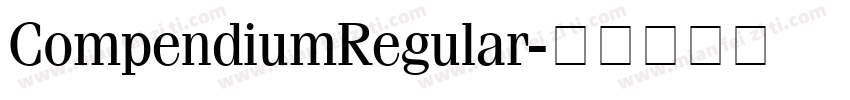 CompendiumRegular字体转换