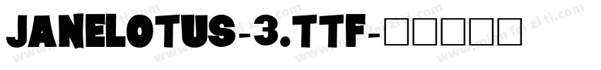 JANELOTUS-3.TTF字体转换