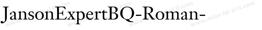 JansonExpertBQ-Roman字体转换
