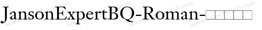 JansonExpertBQ-Roman字体转换