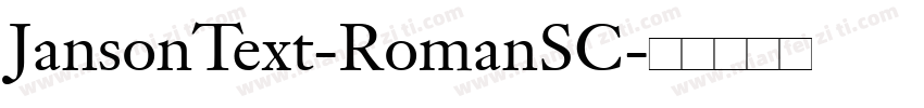 JansonText-RomanSC字体转换