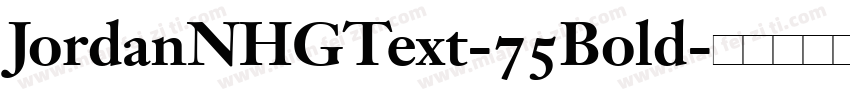 JordanNHGText-75Bold字体转换
