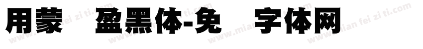 用蒙纳盈黑体字体转换