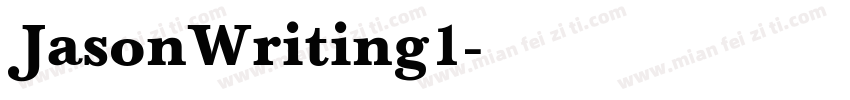 JasonWriting1字体转换