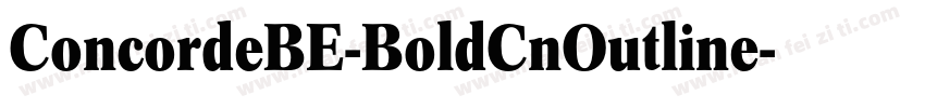 ConcordeBE-BoldCnOutline字体转换