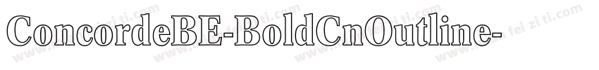 ConcordeBE-BoldCnOutline字体转换