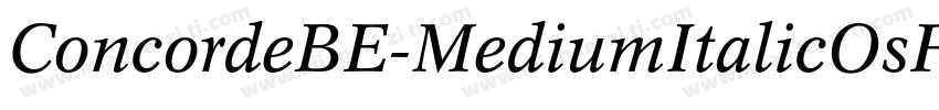 ConcordeBE-MediumItalicOsF字体转换