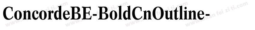 ConcordeBE-BoldCnOutline字体转换