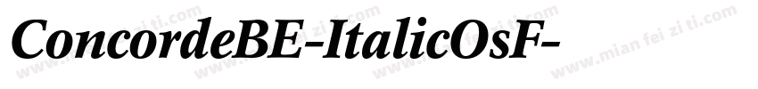ConcordeBE-ItalicOsF字体转换