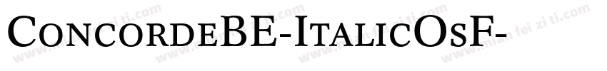 ConcordeBE-ItalicOsF字体转换