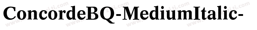 ConcordeBQ-MediumItalic字体转换