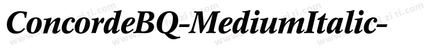 ConcordeBQ-MediumItalic字体转换