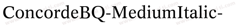 ConcordeBQ-MediumItalic字体转换