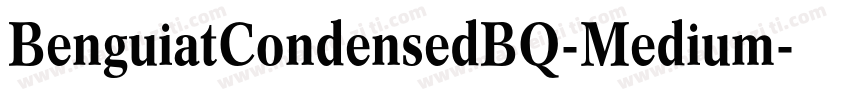 BenguiatCondensedBQ-Medium字体转换