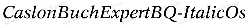 CaslonBuchExpertBQ-ItalicOsF字体转换