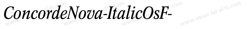 ConcordeNova-ItalicOsF字体转换