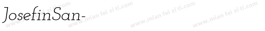 JosefinSan字体转换