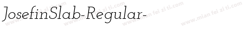 JosefinSlab-Regular字体转换