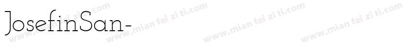 JosefinSan字体转换