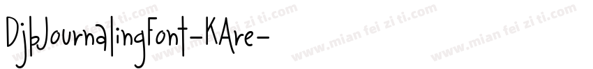 DjbJournalingFont-KAre字体转换