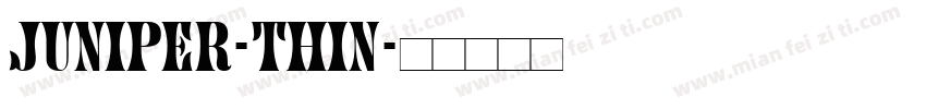 Juniper-Thin字体转换