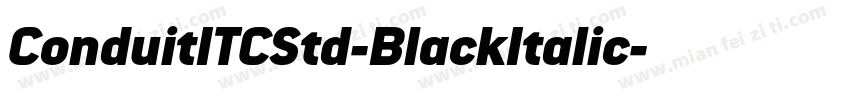 ConduitITCStd-BlackItalic字体转换