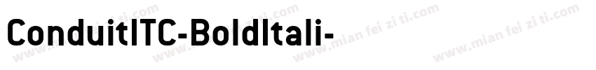 ConduitITC-BoldItali字体转换