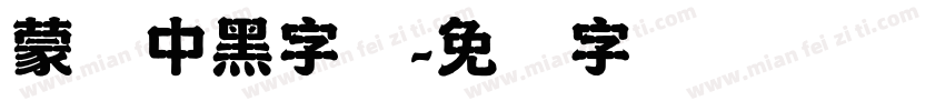 蒙纳中黑字体字体转换
